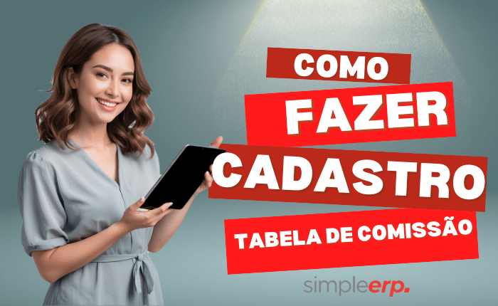 cadastro de tabela de comissão no simple erp